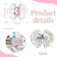 thumbnail image 2 of 2pcs 4inch 3rd Birthday Hair Bows for Girls - Glitter Number 3 Hair Bows Clips, Cute Birthday Hair Accessories for Toddlers Kids, Perfect for 3rd Birthday Party, Daily Wear, 2 of 10