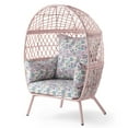 thumbnail image 2 of Better Homes & Gardens Ventura Outdoor Wicker Stationary Kid's Egg Chair, Pink, 2 of 7