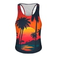 thumbnail image 3 of Purcolt Mens Summer Beach Tank Tops Casual Palm Tree Tropical Printed Hawaiian Sleeveless T Shirts Gym Workout Muscle Shirts, 3 of 4