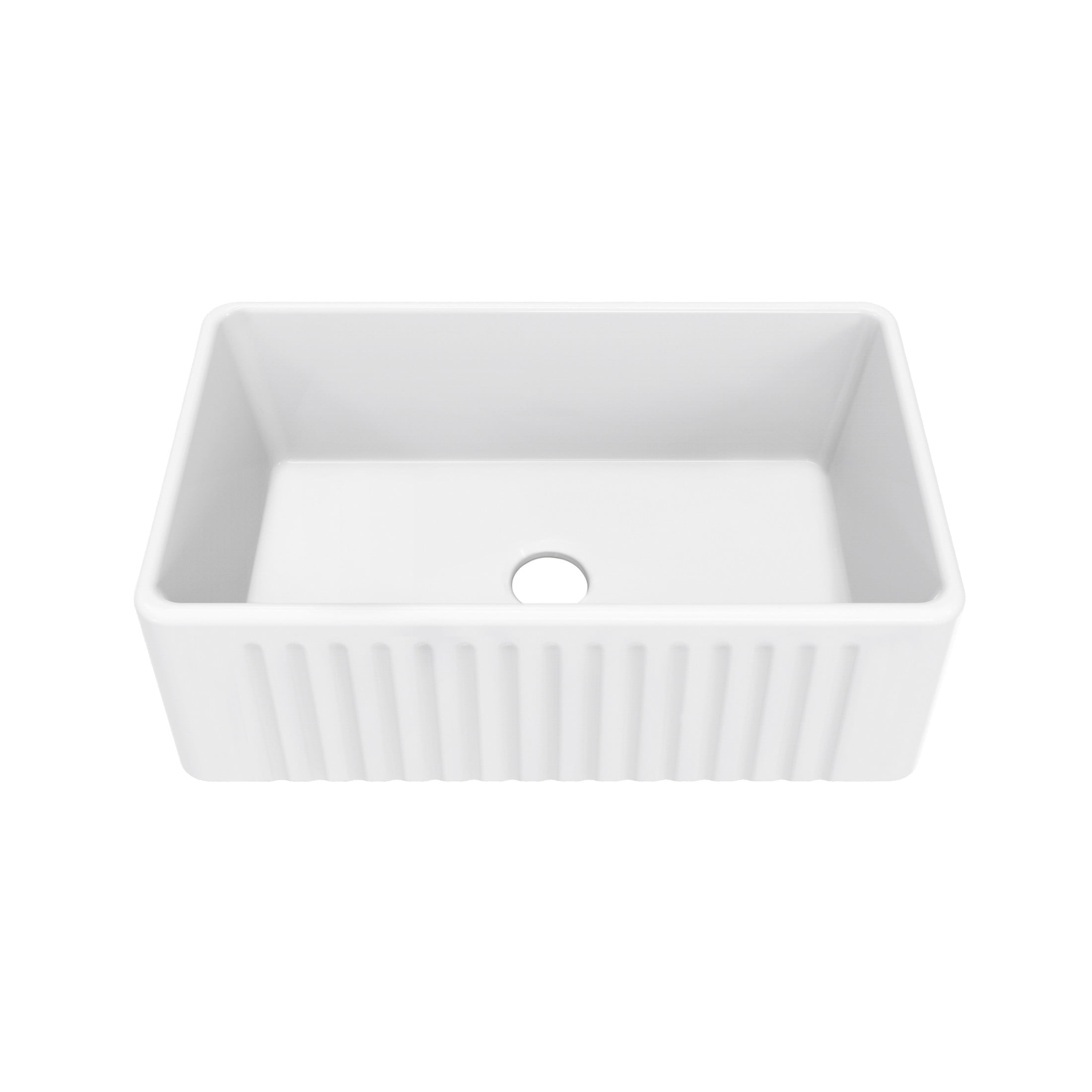 Delice 30 x 18 Ceramic, Farmhouse Kitchen Sink with Apron