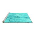 thumbnail image 2 of Ahgly Company Machine Washable Indoor Rectangle Abstract Turquoise Blue Modern Area Rugs, 5' x 8', 2 of 4
