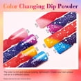 thumbnail image 5 of AZUREBEAUTY Color Changing Dip Powder Nail Kit, Glitter Pink Blue Purple Orange, Base/Top Coat Activator, Gift, 5 of 8