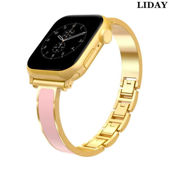 LIDAY Fashion Stainless Band Compatible with Apple Watch Bands 40mm 38mm 41mm 44mm 45mm 42mm 49mm Women,Stainless Steel Metal Strap Dressy Bracelet Wristband for iWatch Series 9 8 7 6 5 4 3 2 1 Ultra