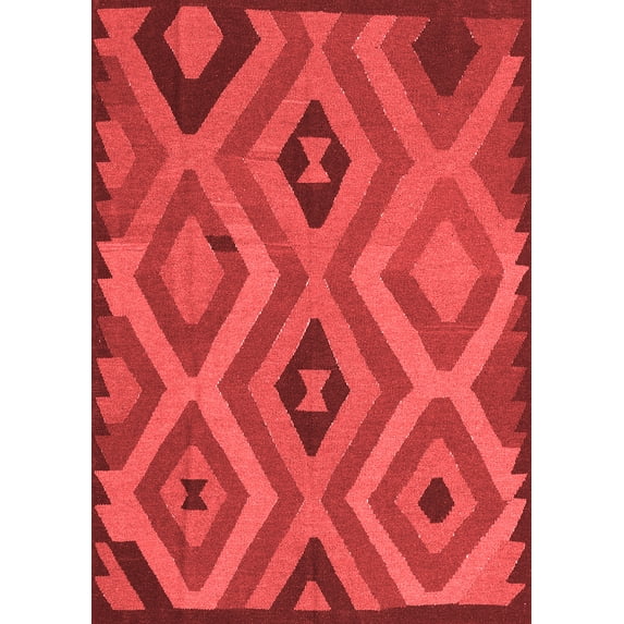 Ahgly Company Indoor Rectangle Southwestern Red Country Area Rugs, 8' x 12'
