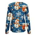 thumbnail image 7 of jjayotai Womens Christmas Sweatshirt Funny Santa Snowman 3D Print Plus Size Graphic Sweatshirts Crewneck Xmas Holiday Tops Light Blue M, 7 of 7