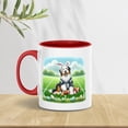 thumbnail image 5 of Happy Easter Hello Spring Old English Sheepdog Playing Football 11oz Accent Two-tone Mug Dog Lover Coffee Tea Cup - 13003, 5 of 5