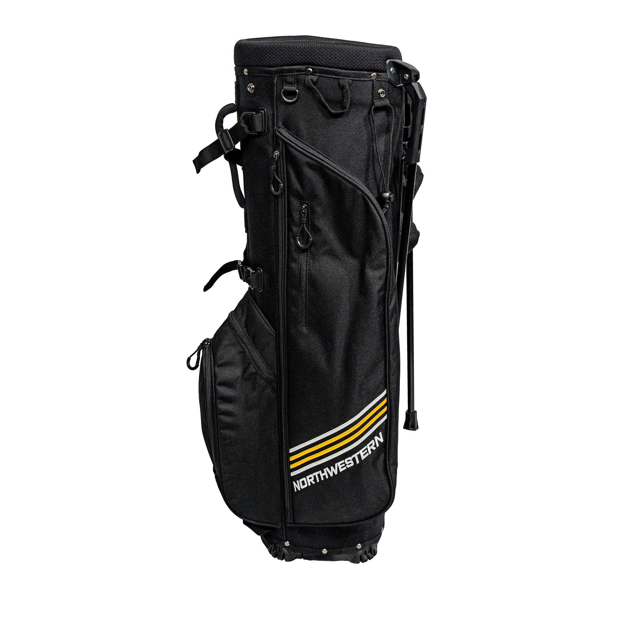 Northwestern Golf Thunderbird Golf Bag – Lightweight 4-Way Divider Stand Bag - Black
