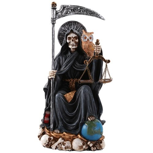 Santa Muerte Saint of Holy Death Seated Religious Statue 9 Inch ...