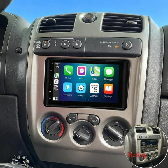 Molaner Car Radio Stereo for Chevrolet Colorado 2004-2006 7 inch Andriod 15 Touch Screen Car Stereo Fit for Wireless Carplay Andriod Auto, Bluetooth, GPS, HiFi, SWC, WiFi, 2 32G