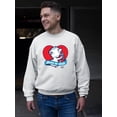 thumbnail image 2 of Born To Chill Heart - Cozy Polar-Bear ICEE Graphic Men's Sweatshirt, 2 of 4