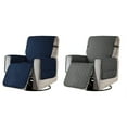 thumbnail image 3 of Polyester Deck Chair Slipcover Detachable Scratchproof Multi-pocket Home Office Living Room Recliner Protector Accessories Dark Blue S, 3 of 9