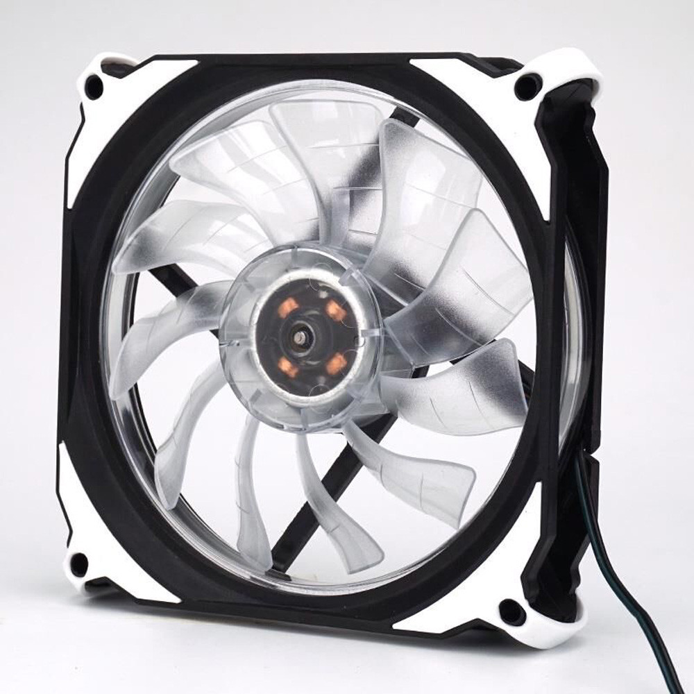 Quiet 120mm DC 12V 3+4pin LED effects Clear Computer Case Fan for