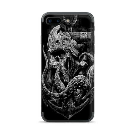 Skin for Apple iPhone 7 8 Plus Skins Decal Vinyl Wrap Stickers Cover - Skull Anchor Octopus Under Sea