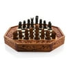 Shop LC Balinese Handcarved Diety Sapodilla Wooden Octagonal Shape Foldable Chess Set