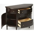 thumbnail image 2 of HomeRoots 389789 34 in. Bedford Mahogany Demilune Console Chest Table, Dark Brown, 2 of 3