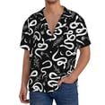 thumbnail image 3 of Vsdgher Hand Drawn Snake Print Men's Wrinkle Free Untucked Cuban Shirt Business Casual Button Down Shirts Short Sleeve Shirt, 3 of 7
