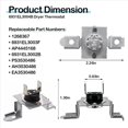 thumbnail image 3 of 3X AGM30045804 Kit de Termostato y Termistor para Secadora 6323EL2001B Termistor para Secadora Ken-More AP7206815, 3 of 6