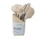 thumbnail image 2 of JUEGO DE 10 UTENSILIOS DE SILICONA COLOR CREMA CON MANGO DE MADERA Y CANTARO 39784, 2 of 3