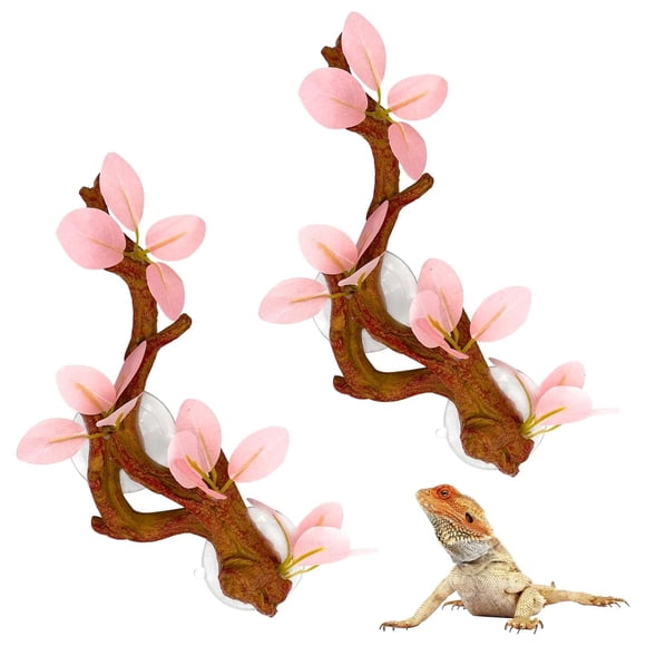 Rama Esquinera para Reptiles kathson para Dragones Barbudos Rosa
