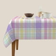 thumbnail image 5 of Easter Checkered Tablecloth Square 54x54 Inch,Colorful Buffalo Plaid Table Cloth,Stain Resistance Polyester Spring Holiday Table Covers for Kitchen Dining Parties Picnic, 5 of 7