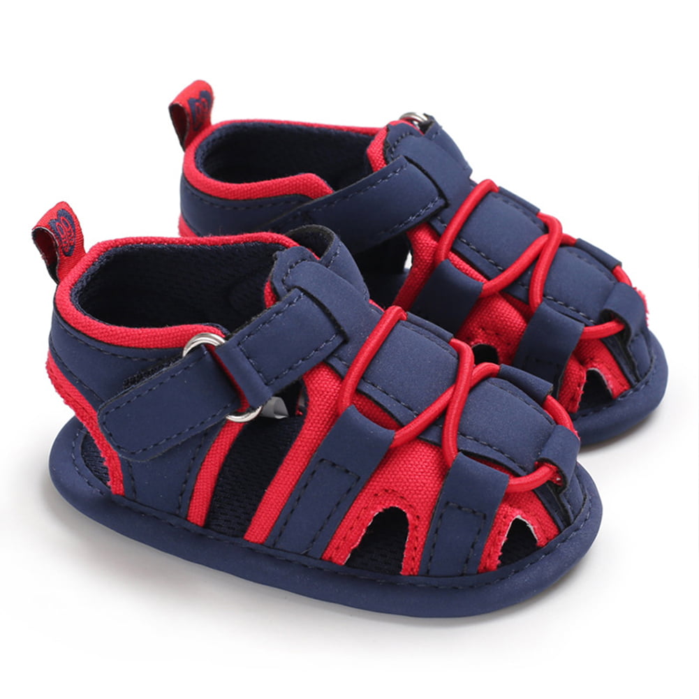 red infant sandals