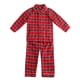 thumbnail image 3 of Conjuntos de pijamas navideños para niños y niñas, ropa de estar por casa, ropa de bebé, pijamas a cuadros de franela 100 % algodón, pijamas a juego para hermanos, 3 of 5