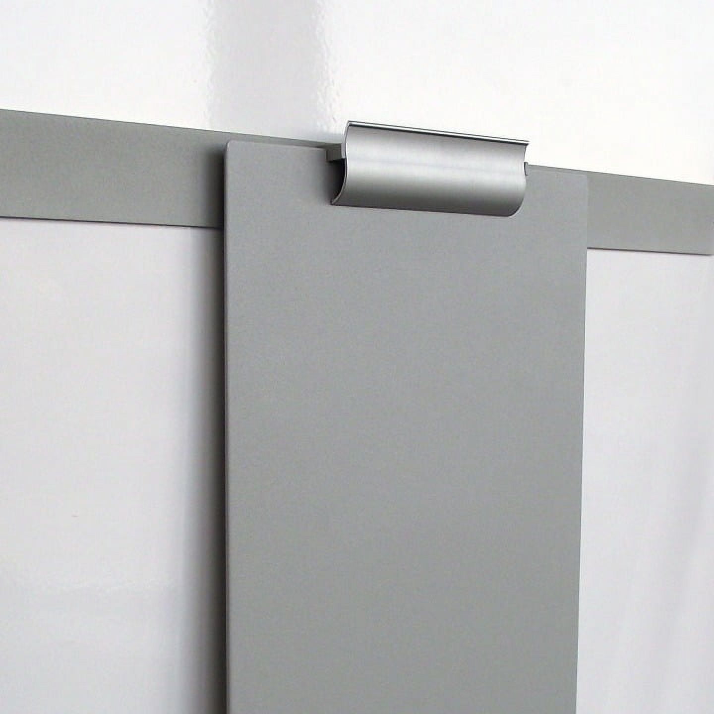 M&T Displays Clip Board Grey, For 8.5″w x 11″h Papers, Round Corners, Magnetic