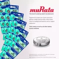 thumbnail image 2 of Murata 361 (SR721SW) Silver Oxide Watch Battery (20 Batteries), 2 of 5