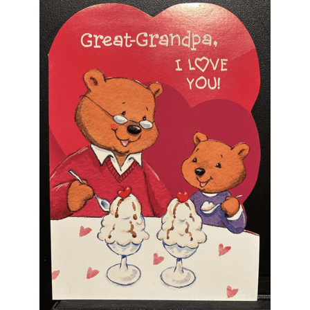 Happy Valentine's Day Great-Grandpa Greeting Card w/Envelope