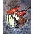 thumbnail image 3 of Campfire 1030 Campfire Grill Pioneer Extended Arm Style; 18 Inch Diameter Round Grilling Rack; With Grilling Rack/ 2 L-Shaped Screws/Two-Piece Stake/Hot Pad And Glove/ Carrying Bag, 3 of 5