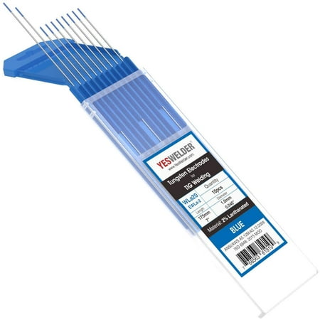 

TIG Welding Tungsten Electrode 2% Lanthanated 1/16 x 7 (Blue EWLa-2) 10-pk YESWELDER