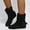 A-Black, variant on Miluxas Women's Mid Calf Boots Fashion Slouch Flat Ankle Booties with Comfort Yellow 4.5(35)