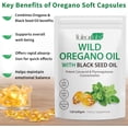 thumbnail image 4 of Cápsulas blandas de aceite de orégano - Aceite de orégano silvestre de 6,000 mg con aceite de semilla negra cápsulas de 200 mg, 120 unidades, potente carvacrol y timoquinona, sin OMG, sin lácteos, 4 of 9