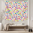 thumbnail image 5 of Colorful Polka Dot Large Tapestry for Bedroom Wall Hanging Tapestry, Watercolor Rainbow Polka Dots Ceiling Backdrop Tapestries Poster Blanket Wall Decor for Teens Room Living Room Dorm 86" x 104", 5 of 8