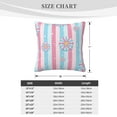thumbnail image 4 of ZICANCN Blossom Snowflake Floral Decorative Throw Pillow Covers, Bed Couch Sofa Decorative Knit Pillow Covers for Living Room Farmhouse, 26"x26", 4 of 8