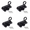 thumbnail image 3 of 4 Pack Aluminum Alloy Door Latch Spring Bolt Automatic Bounce Lock For Shed Door, 3 of 8
