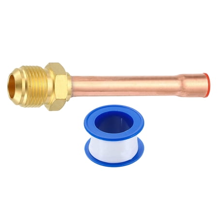 1/2 SAE Male Thread x 3/8 OD Flare Connector with Copper Tube