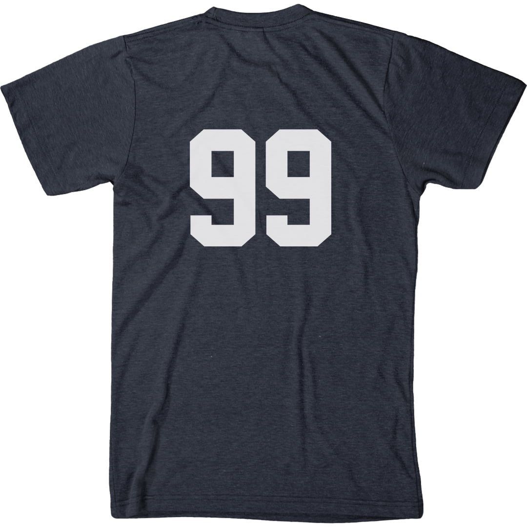 Standard White Jersey Number 99 Men's Modern Fit T-Shirt - Walmart.com