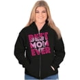 thumbnail image 4 of Cute Best Mom Ever Mother's Day Heart Womens Plus Size Graphic Zipper Hoodie Brisco Brands 4X, 4 of 5