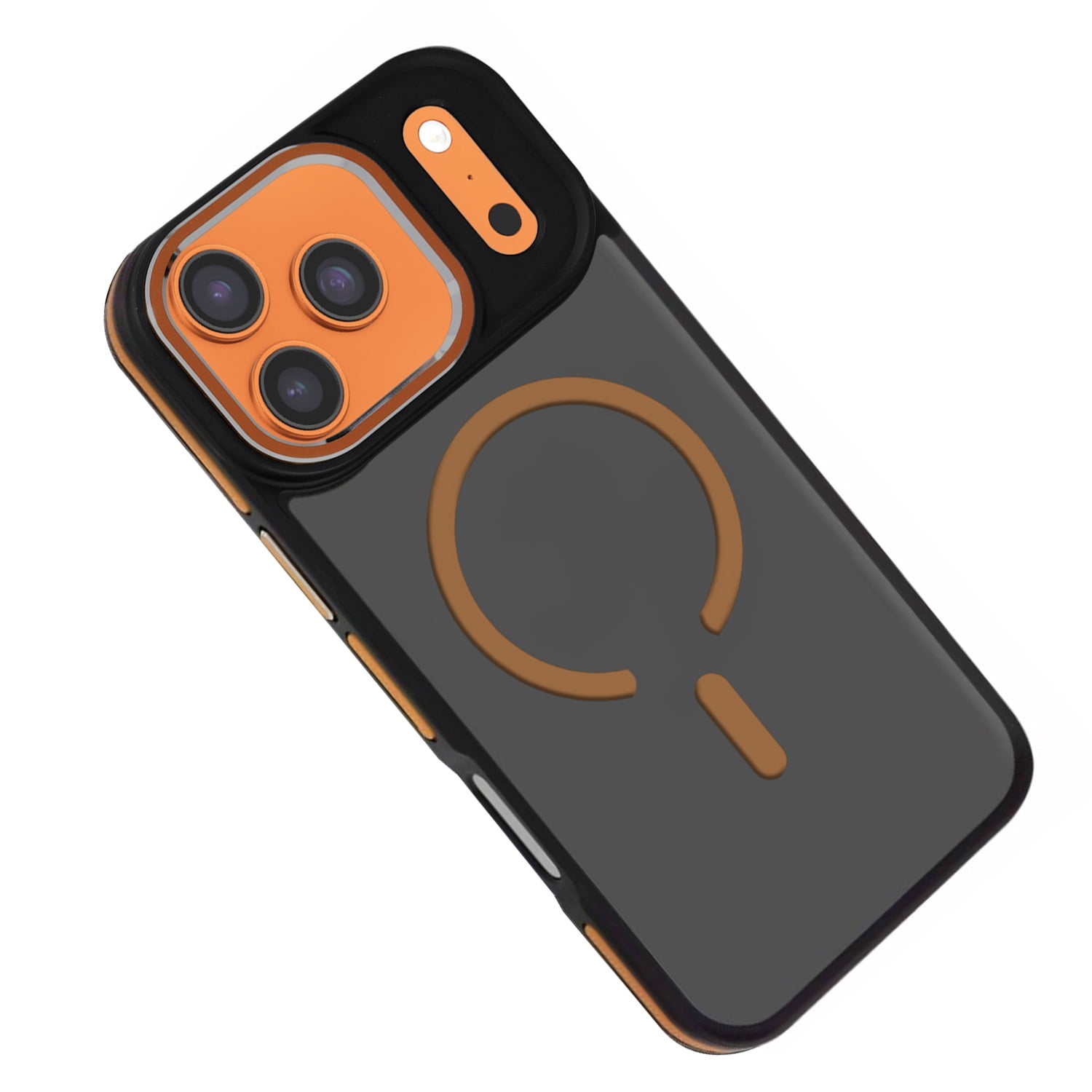 Strong Slim Non-Slip Translucent Matte Wireless Charging Case for iPhone 17 Pro Max - Desert Gold