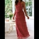 thumbnail image 4 of Conjunto de 2 Piezas de Falda Larga Y2K para Mujer, con Top Corto de Encaje Sin Espalda y Falda Larga, Vestido de Playa. Rojo Ladrillo M, 4 of 9