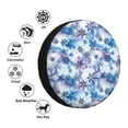thumbnail image 4 of Salouo Icy Blue Snowflakes Print Spare Tire Cover 14-17 inch Spare Tire Protector Universal Tough Tire Wheel Cover for Trailer SUV and Truck-17 inch, 4 of 6