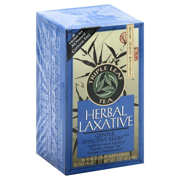 Triple Leaf Herbal Laxative Tea 20.0 BG Pack of 6 Walmart.ca