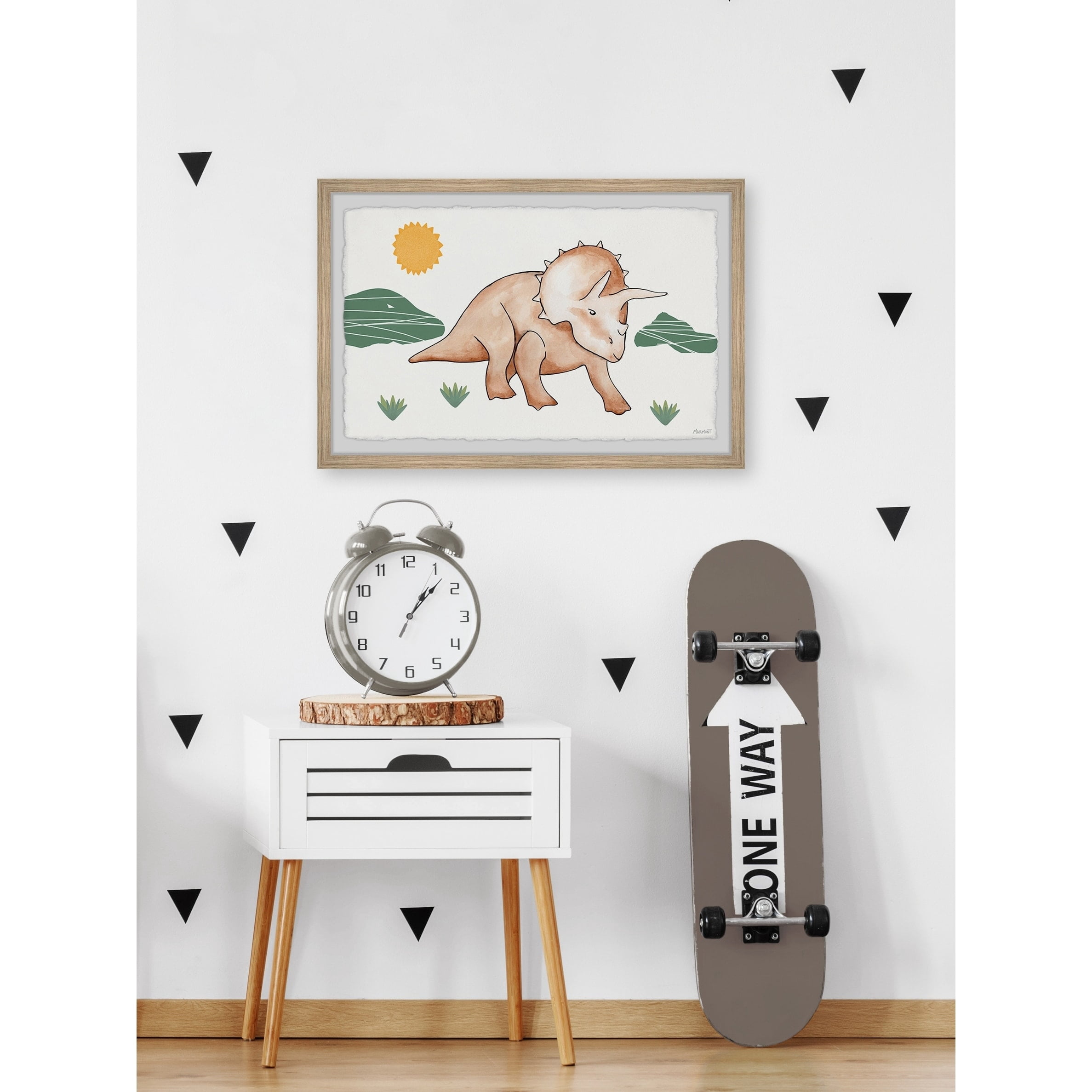 Marmont Hill Triple-Horned Dinosaur Framed Wall Art