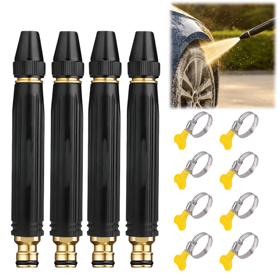 Home High-Pressure Car Wash Water Gun, Powerful Gaoyashuiqiang for Car Cleaning, Watering Plants and Vegetables, with Adjustable Pressure Pattern(4 Sets)