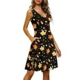thumbnail image 2 of FKELYI Thanskgiving Sleeveless Dress Size 3XL Durable Fall Maple Leaf Tank Dress for Work Breathable Dresses for Women Knee Length, 2 of 4