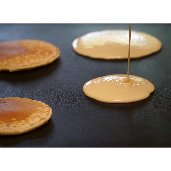 Cast Iron Griddle (20" by 10"), Reversible, Pre-Seasoned, Grill and Griddle Combo Pan, BBQ, Campfire, fits over two stovetop burners