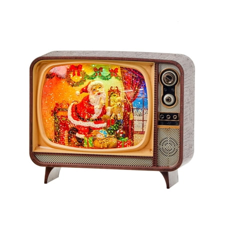 Regency International 7" Led B/O TMR Santa Xmas Eve Tv WTR Globe USB