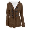 thumbnail image 2 of BUIgtTklOP Women Winter Warm Hooded Jacket Long Sleeve Hooded Outerwear With Pocket, 2 of 6