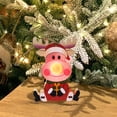 thumbnail image 2 of Glowing Christmas Hanging Ornament Christmas Tree Decoration Sign Wooden Hanging Reindeer, 2 of 6